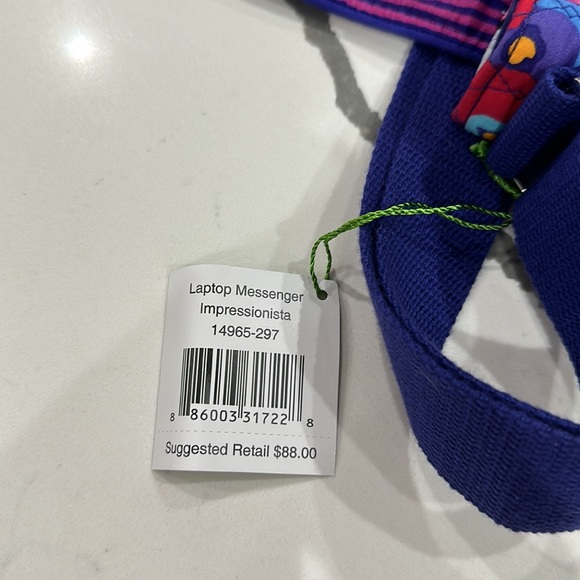 Vera Bradley Laptop Messenger Bag - Impressionista Pattern - Picture 12 of 16